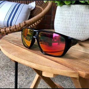 Oakley dispatch sunglasses with flame lenses